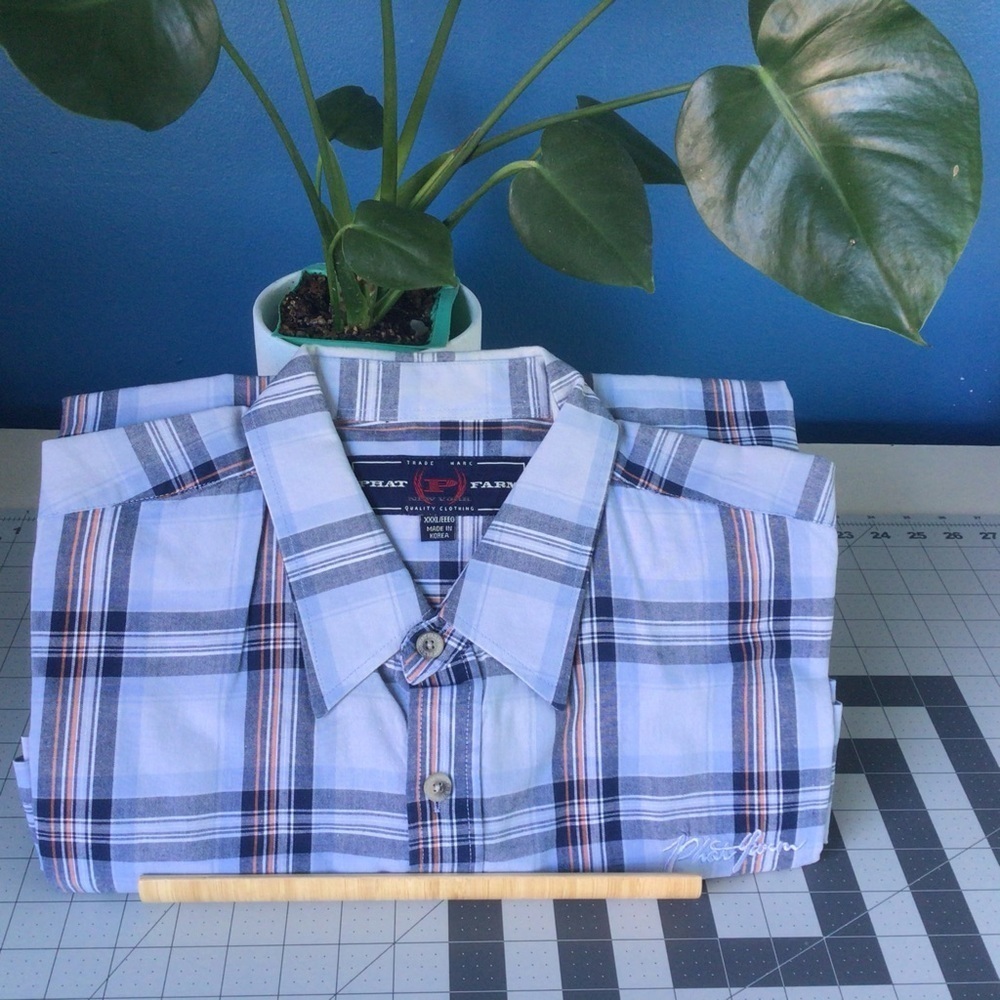 Phat Farm Vintage Men’s Button Down Short Sleeve Shirt Size XXXL